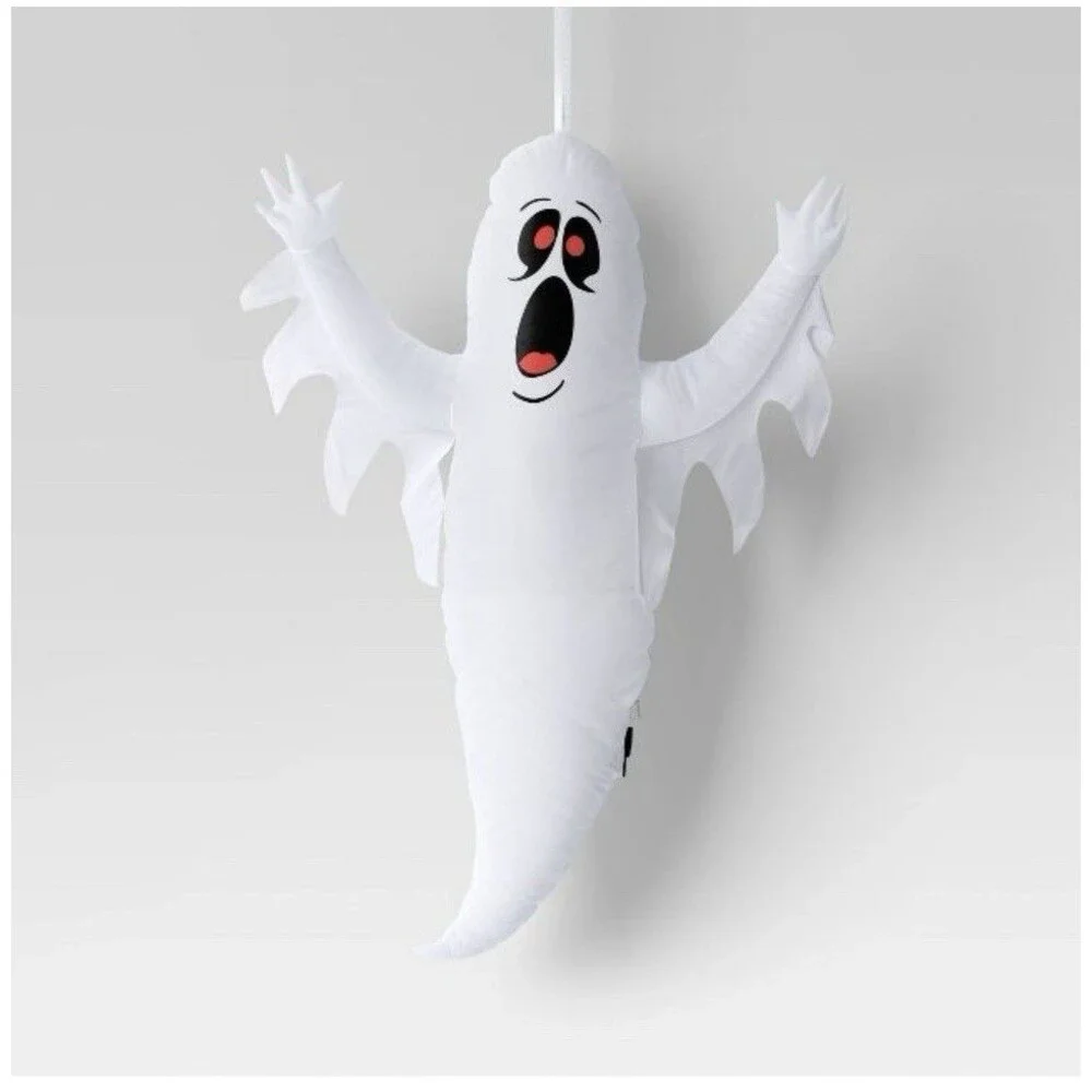 Hyde & EEK LED Ghost Inflatable, Spooky Halloween Decoration White 3.5ft